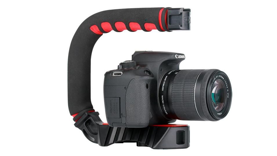 Ulanzi U-Grip Pro Triple Shoe Mount Video Stabilizer Handle Video Grip Camra Phone Video Rig Kit for Nikon Canon iPhone X 8 7