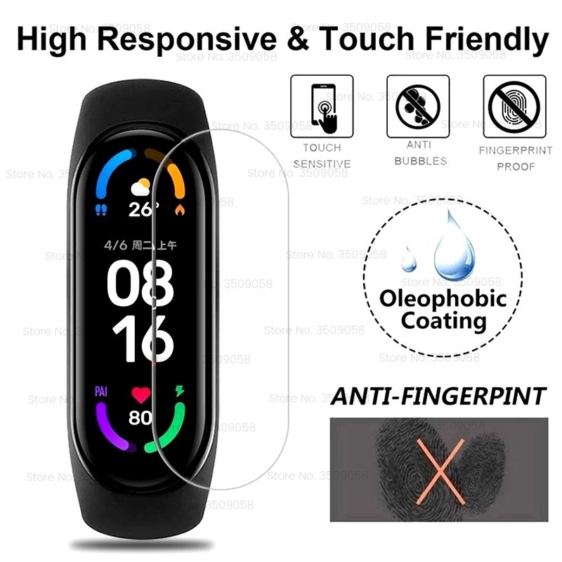 2022 Mi Band 6 5 Band6 MiBand6 9D Curved Protective Film On Xiomi MiBand 6 Smart Wristband Not Glass