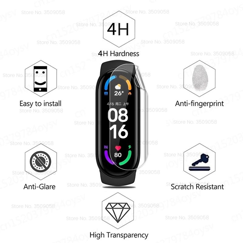 2022 Mi Band 6 5 Band6 MiBand6 9D Curved Protective Film On Xiomi MiBand 6 Smart Wristband Not Glass