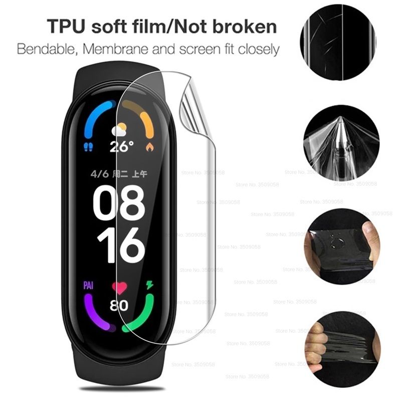 2022 Mi Band 6 5 Band6 MiBand6 9D Curved Protective Film On Xiomi MiBand 6 Smart Wristband Not Glass