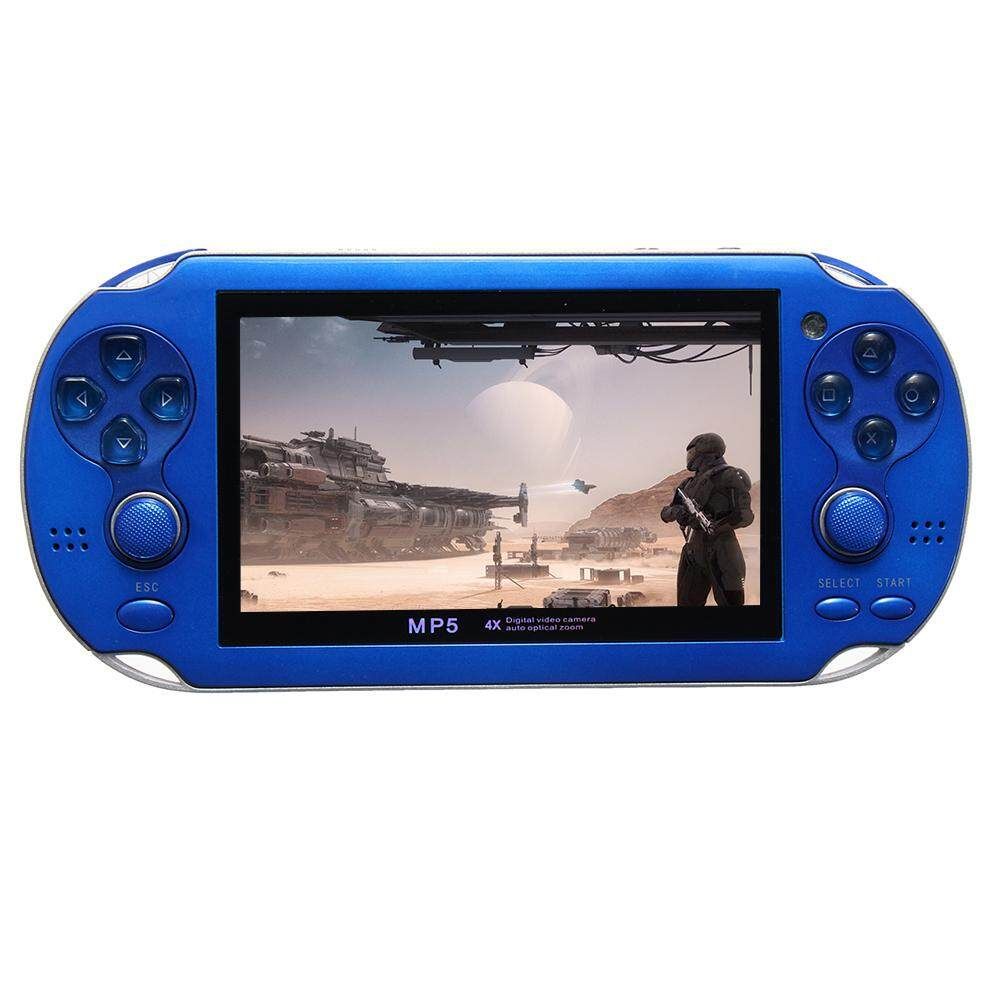 8GB Video Game Console Free 2000 Games 4.3 Inch MP5 MP6 Players Handheld Game Player 4Colors Blue (blue)