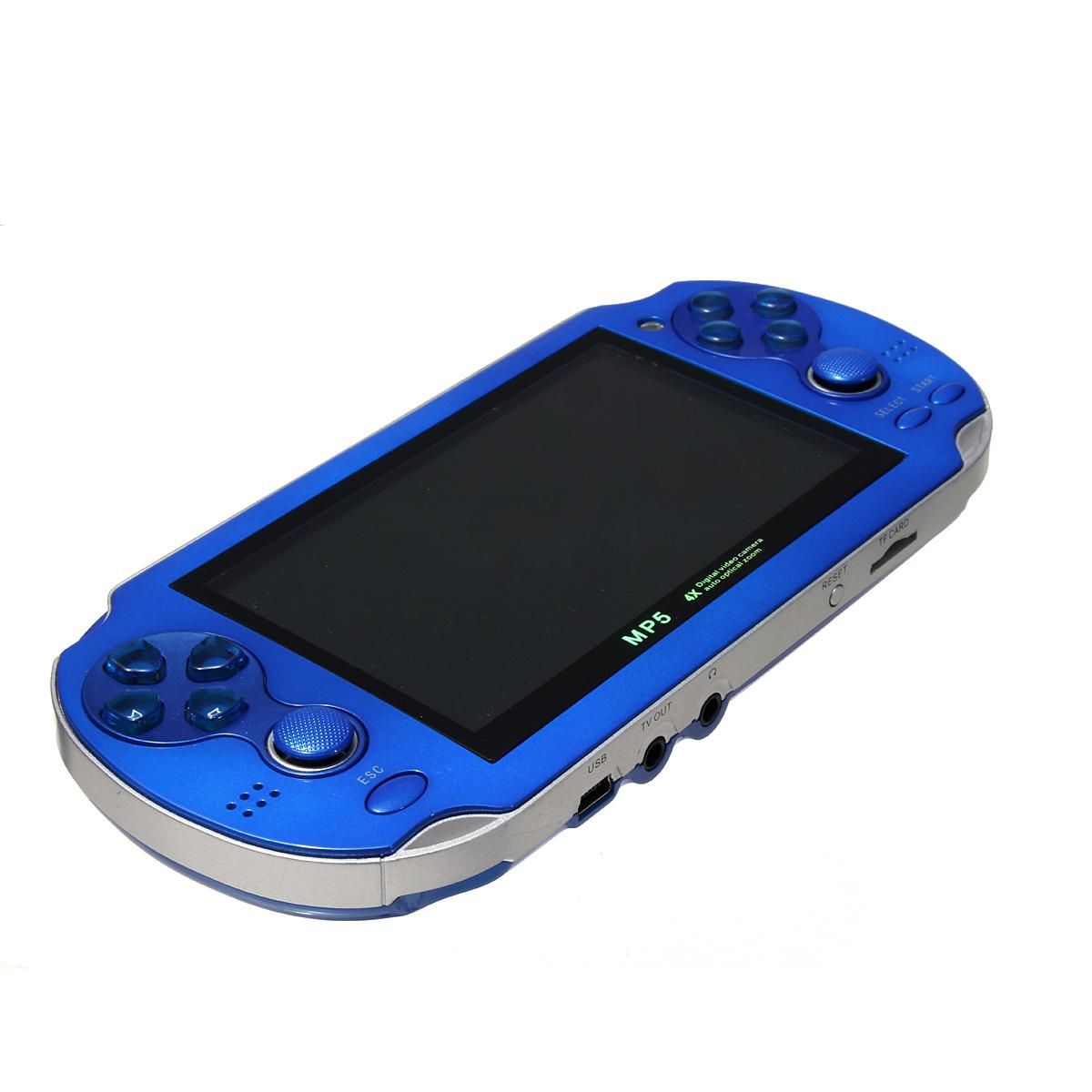 8GB Video Game Console Free 2000 Games 4.3 Inch MP5 MP6 Players Handheld Game Player 4Colors Blue (blue)