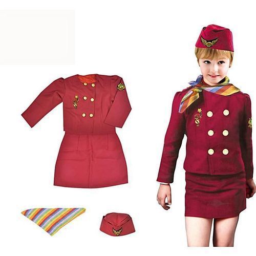 Children's Air Hostess Flight Attendant Career Day Costume