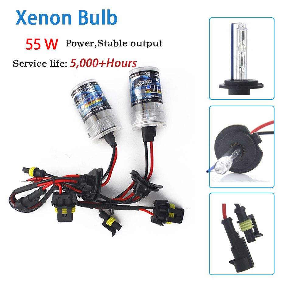 2pcs 12v 55w Xenon H7 Hid Conversion Kit H1 H3 H11 9005 Car