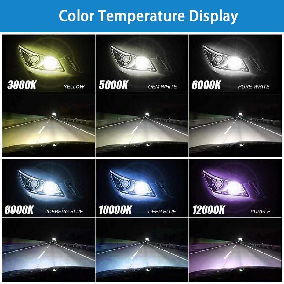 2pcs 12v 55w Xenon H7 Hid Conversion Kit H1 H3 H11 9005 Car