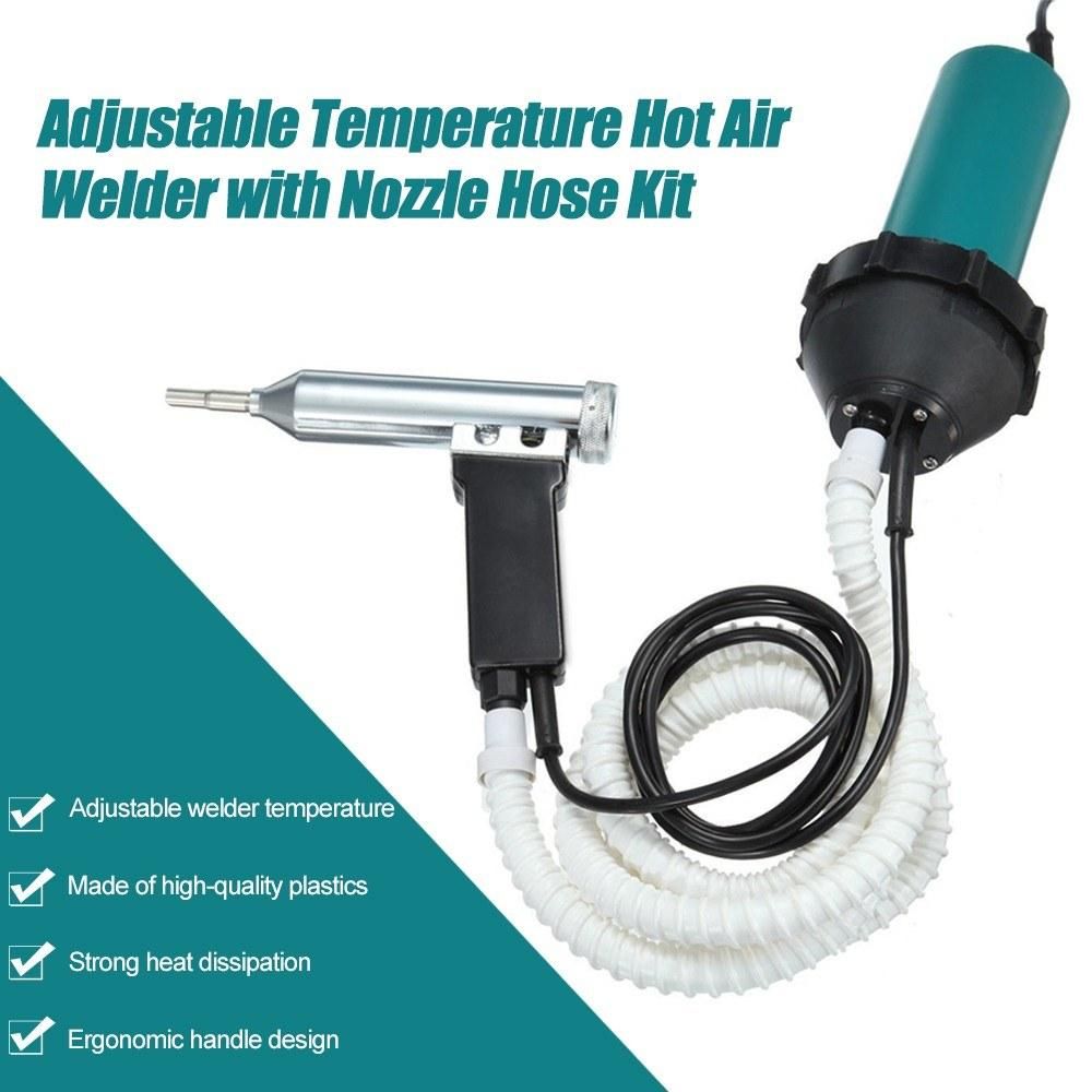 1080W Plastics Adjustable Temperature Heat Guns Welding Hot Air Torch Welding Guns with Nozzle Hose Kit for Welding Machine