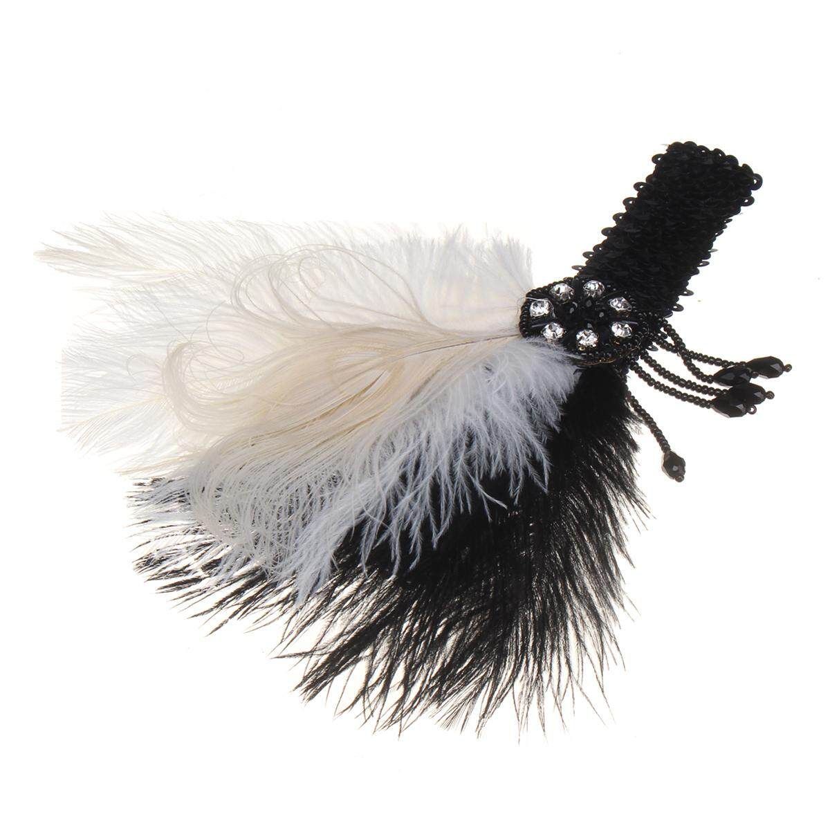 Elegant Feather Headwear Fascinator Hair Clip Party Wedding Bridal Birdcage Gift