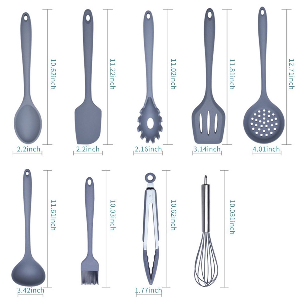 11PCS Cooking Utensils Kitchen Utensil Set Silicone