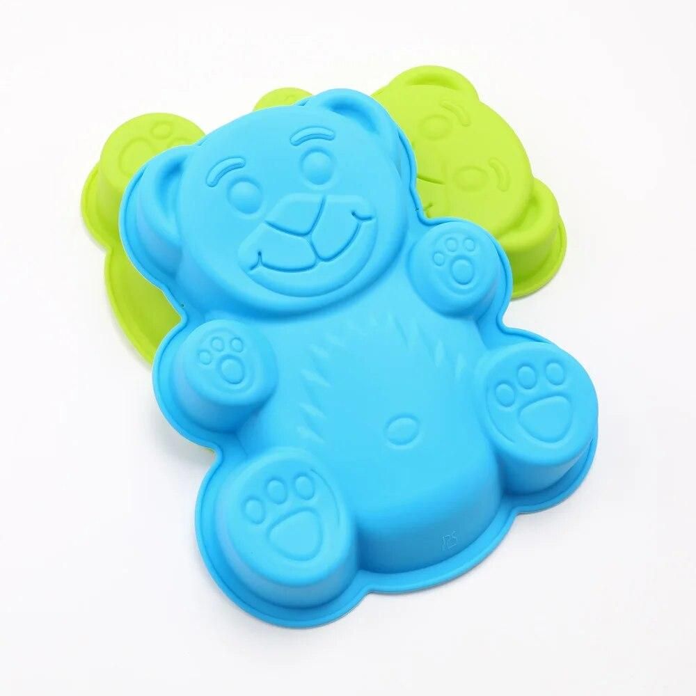 DlY Cartoon Bear Shape 3D Silicone Cake Mold Baking Tools Bakeware Maker Mold Tray Baking kitchen accessories kitchen gadget set