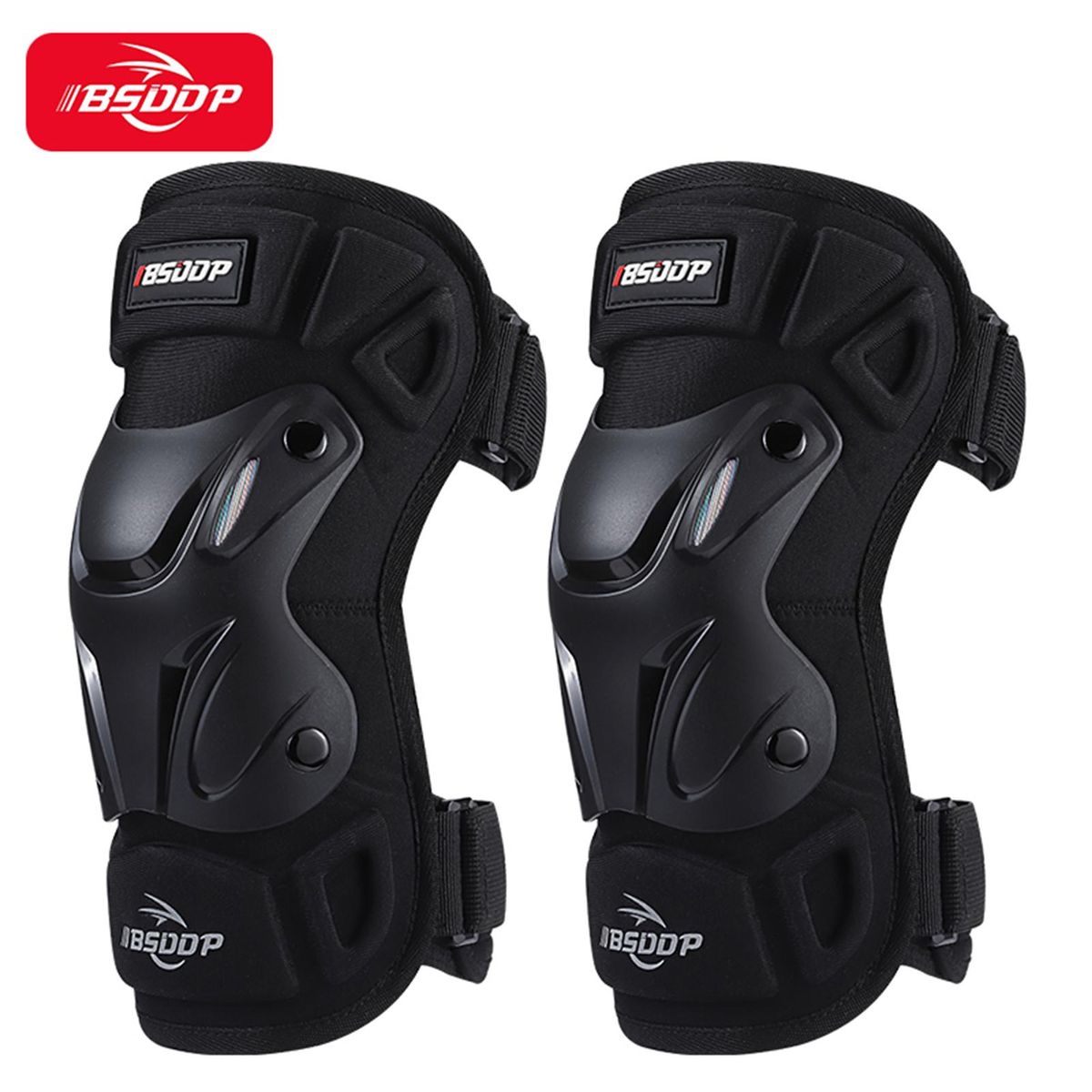 BSDDP Universal Pair of Adult Knee Brace and Elbow Guards Bicycle Bike Motorcycle Riding Knee Support Protective Pads for Motorcycle Cycling Racing Four Seasons