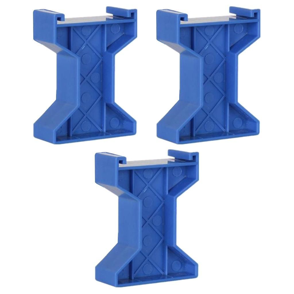 3 Pieces Plastic Train Bridge Piers Track Railway Style A Blue