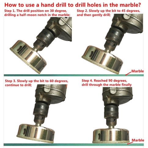 7pcs/set Metal Diamond Coated Core Hole Tile, Marble, Glass Saw Tilling Drill Bit