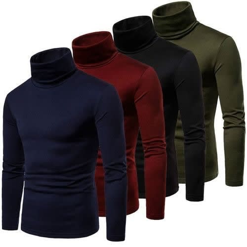 Men's  4 In 1 Long Sleeve Turtleneck Sweater