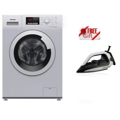 6kg Front Load Washing Machine + Free Binatone Iron-wfdj6010s Silver