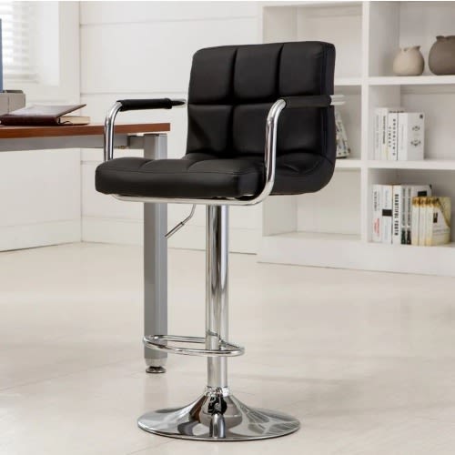 Swivel Bar Stool 01 - Black