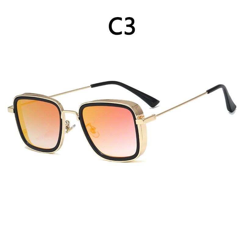 New Luxury Kabir Singh India Movie Sunglasses Men Square Frame Cool Sun Shades Brand Design Glasses For Male Uv400
