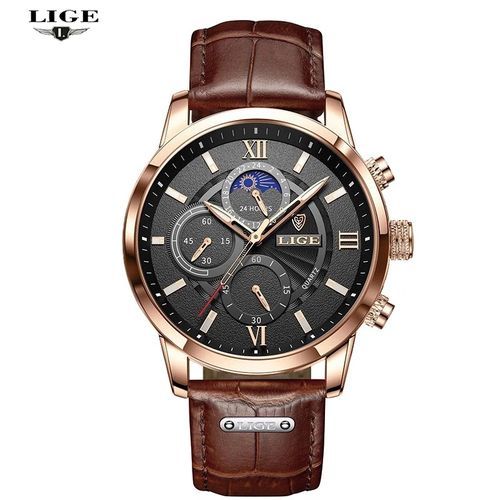 Fashion Leather Quartz Watch For Men WristWatches Man Clock 8932