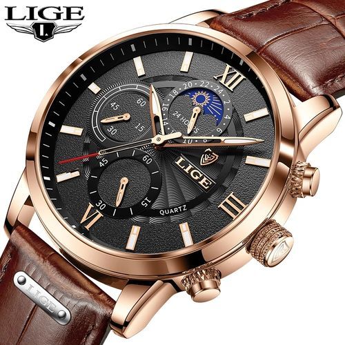 Fashion Leather Quartz Watch For Men WristWatches Man Clock 8932