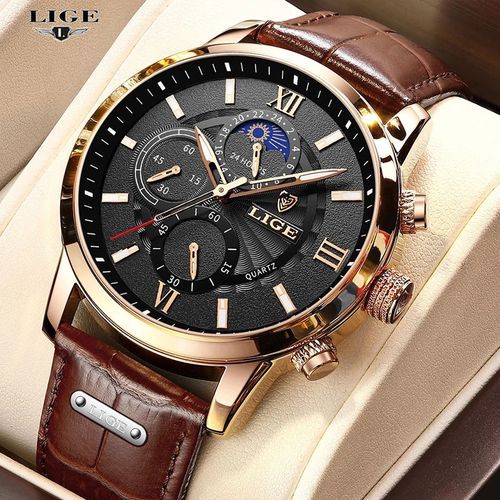 Fashion Leather Quartz Watch For Men WristWatches Man Clock 8932