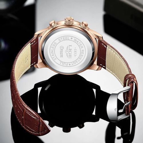 Fashion Leather Quartz Watch For Men WristWatches Man Clock 8932