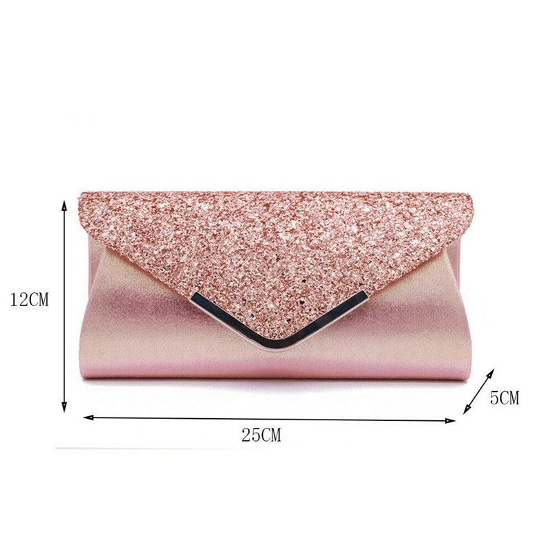 Shimmer Envelope Ladies Sequins Evening Party Prom Clutch Bag  Handbag
