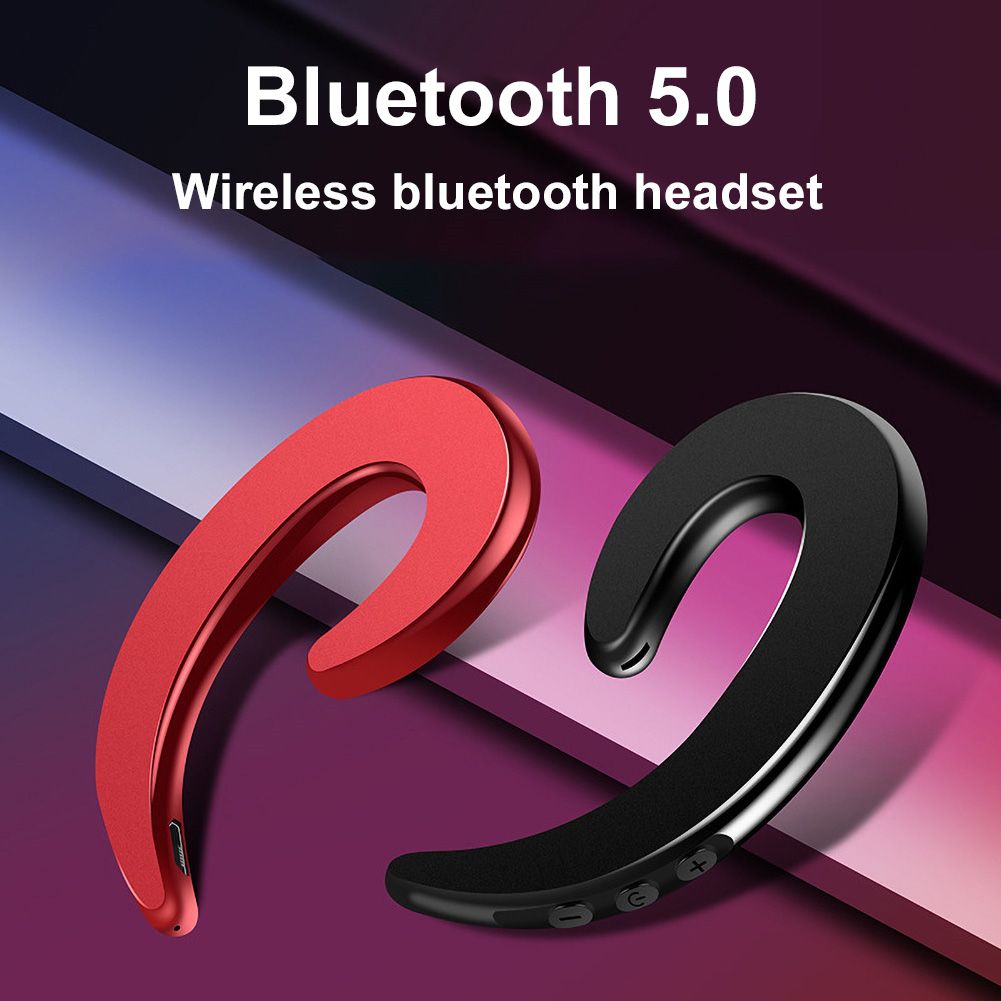 Y12 1Pc Wireless Bluetooth Bone Conduction Earhook-Silver
