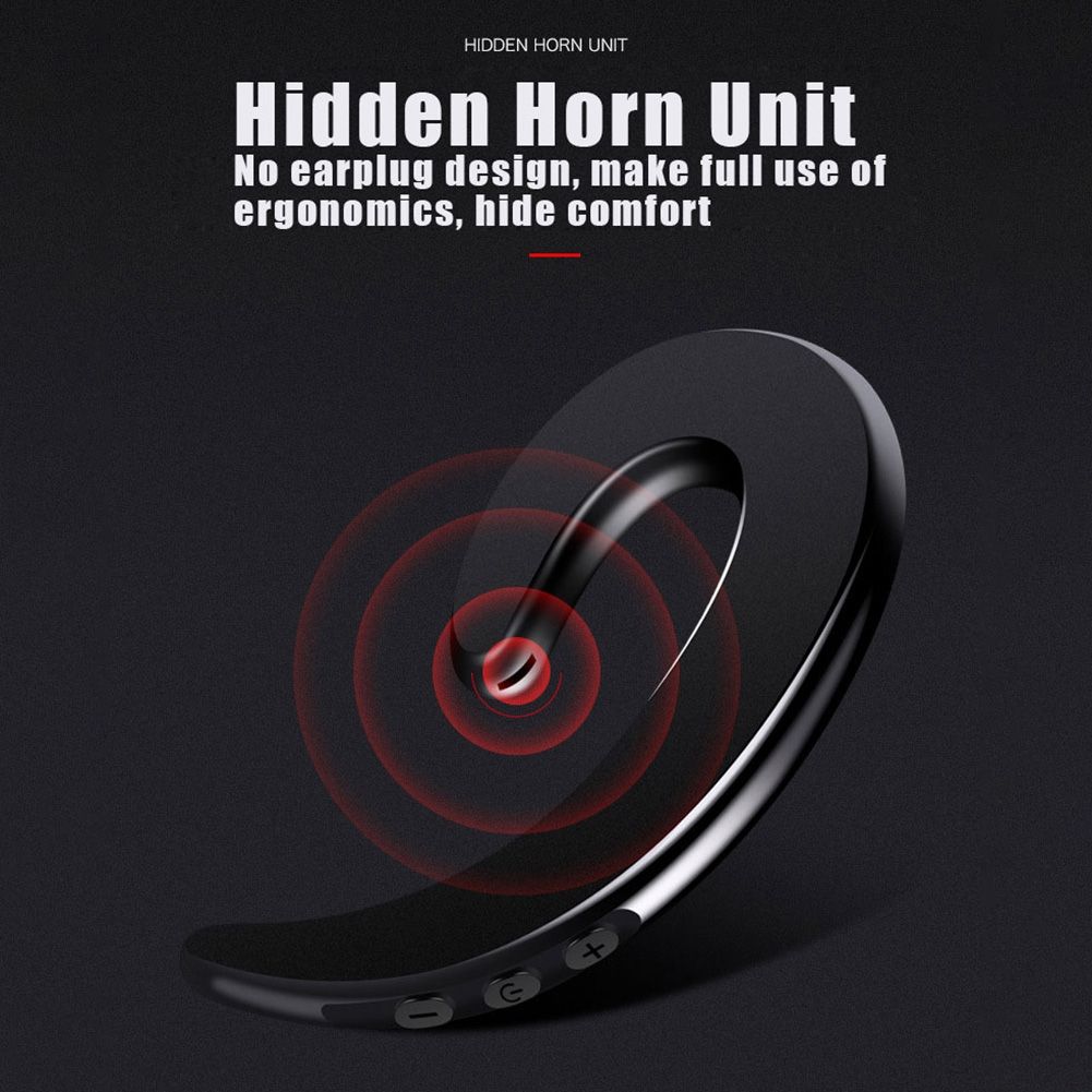 Y12 1Pc Wireless Bluetooth Bone Conduction Earhook-Silver