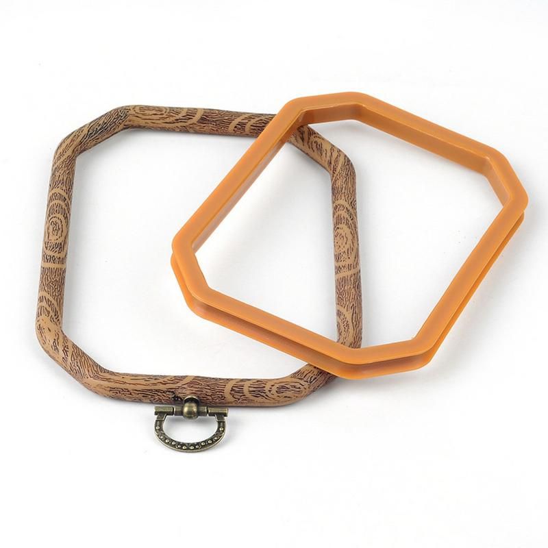 Wooden Plastic Frame Embroidery Hoop Ring Circle Round Loop For Cross Stitch Machine Hand DIY Needlecraft Sewing Tools 14cm