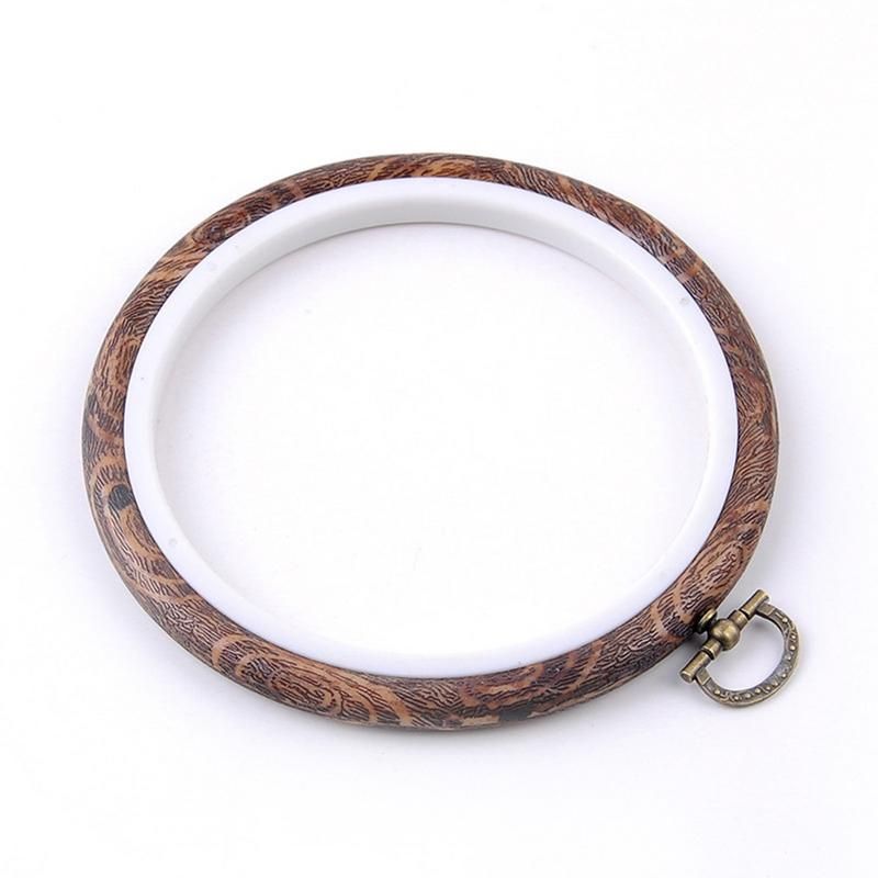 Wooden Plastic Frame Embroidery Hoop Ring Circle Round Loop For Cross Stitch Machine Hand DIY Needlecraft Sewing Tools 14cm
