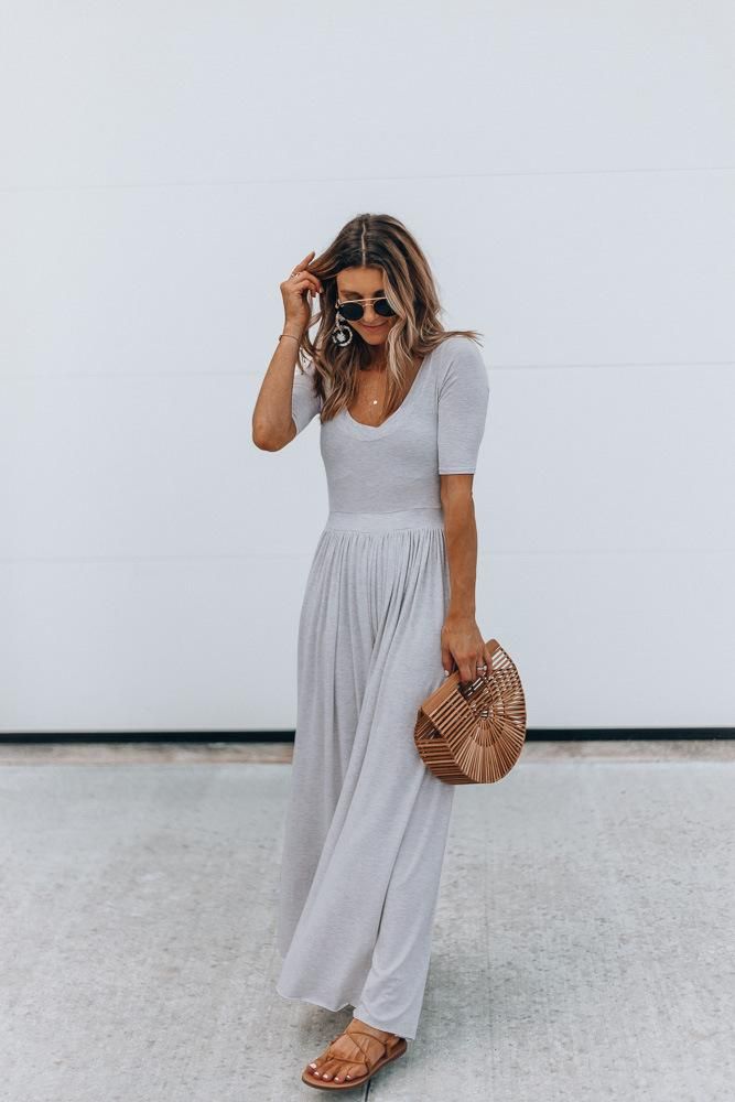 Spring and summer ebay wish fashion solid color short-sleeved wide-leg loose jumpsuit Red wine XL