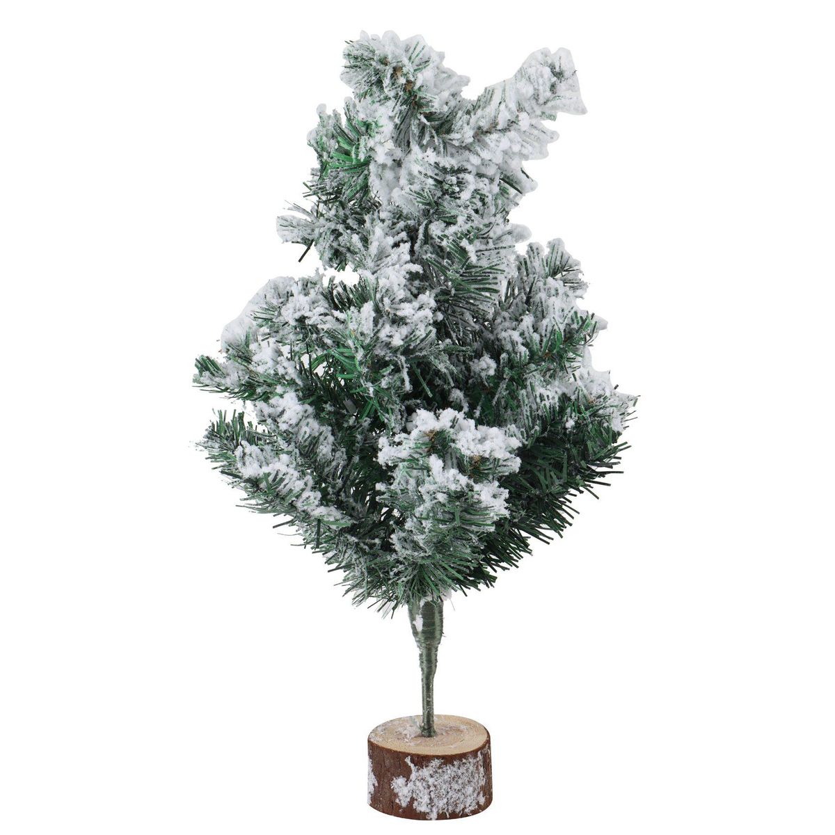 45Cm Flocked Christmas Tree White Densified Snow Scene