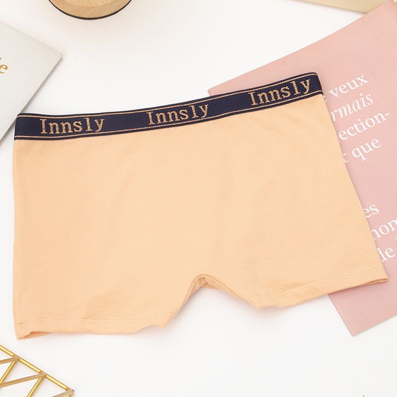 4 Pieces/Set Women Boyshort Cotton Breathable Elastic Mid Waist Female Boxer