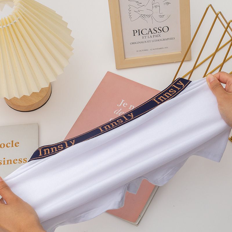 4 Pieces/Set Women Boyshort Cotton Breathable Elastic Mid Waist Female Boxer