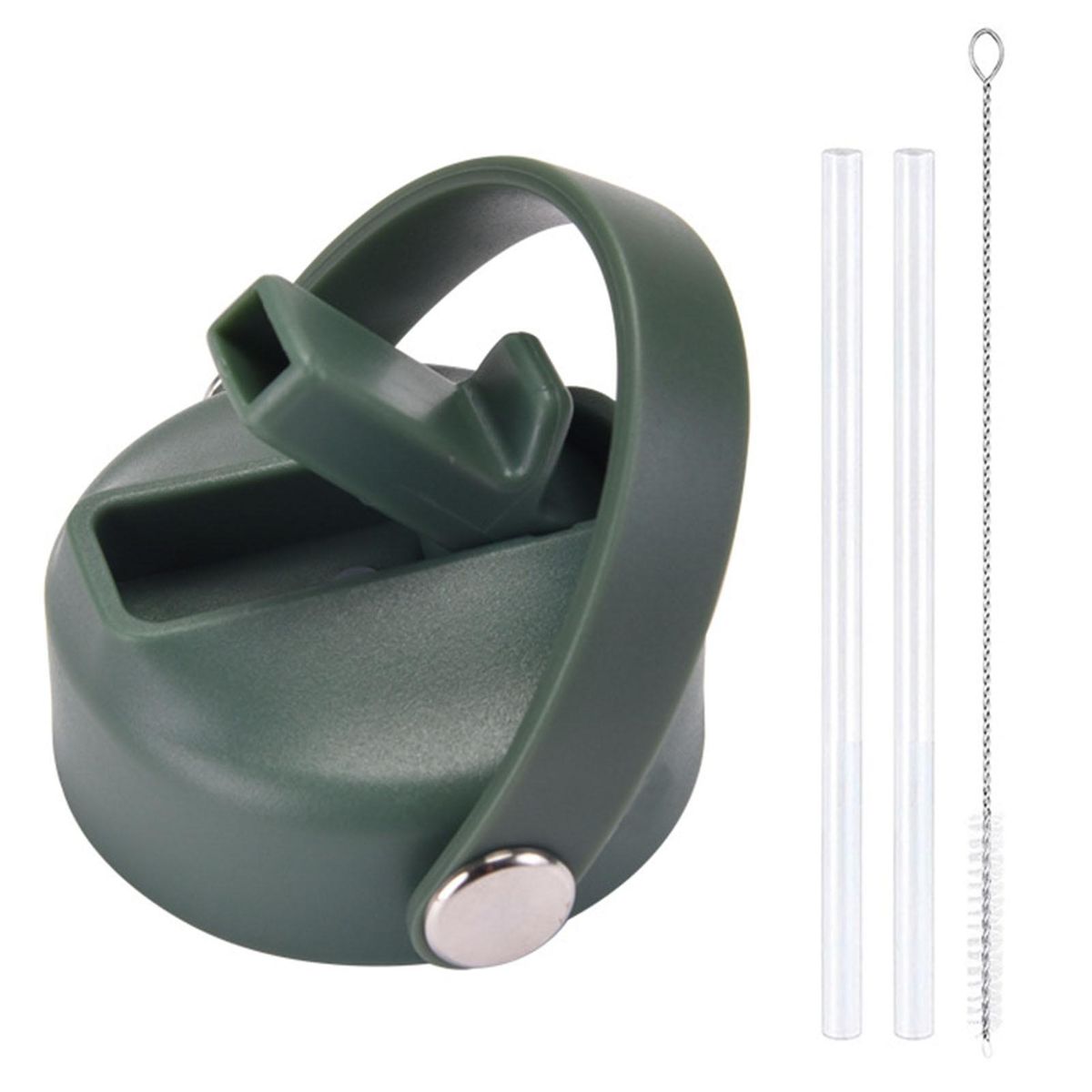 One-handed Operation Water Bottle Lid Hydrate On-the-go for Outdoor Green