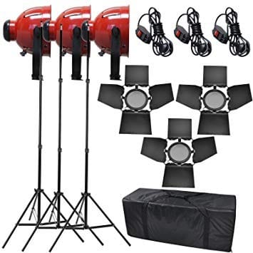 Red Head Studio Light 3 In 1 With Dimmer Plus Bag For 3 Light Heads