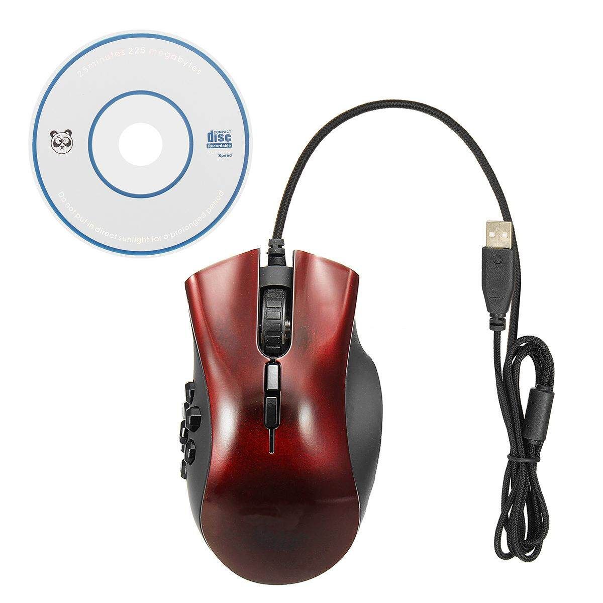 2016 MMO Razer Naga Gaming Mouse 5600dpi 3.5G Laser Sensor 6 Buttons New TM3 Red (red)
