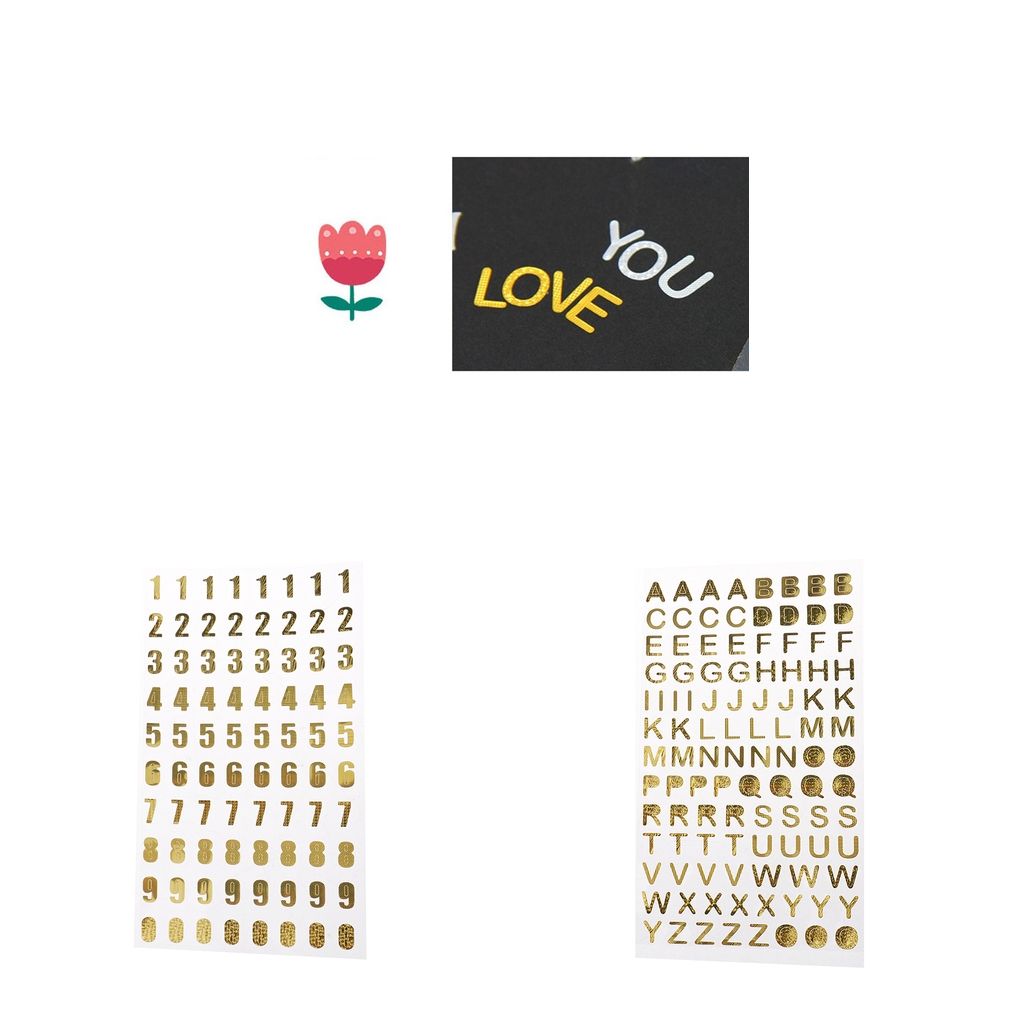 Self Adhesive STICKERS Gold /Numbers