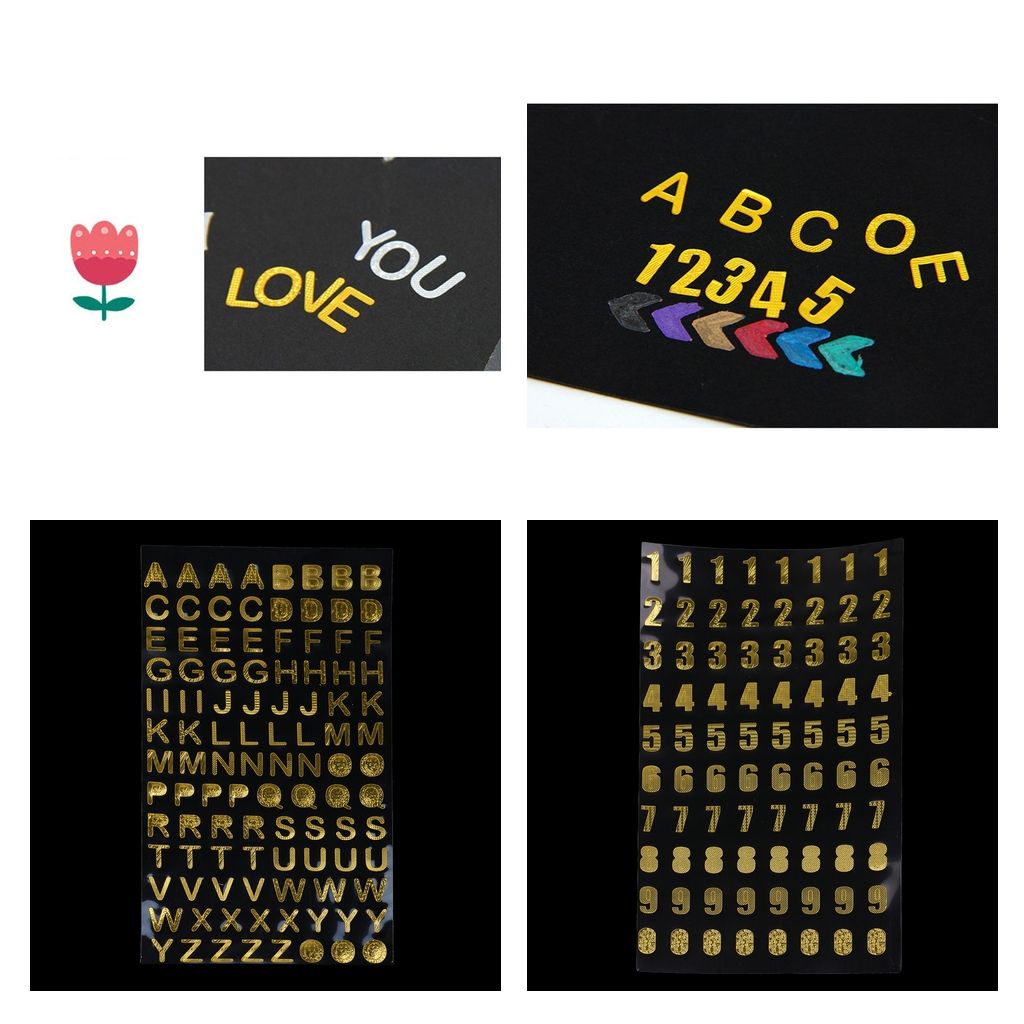 Self Adhesive STICKERS Gold /Numbers