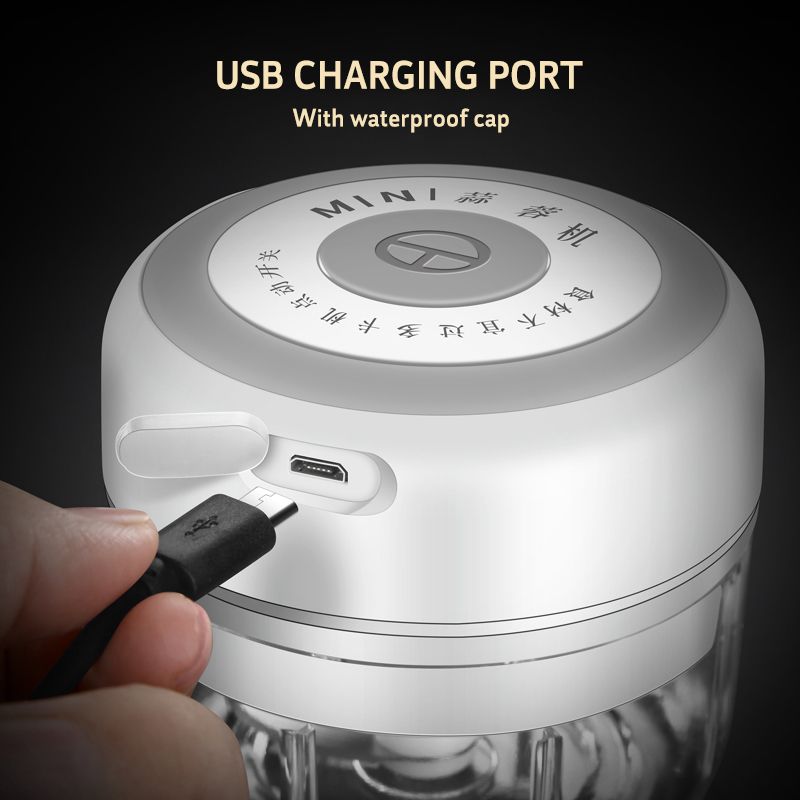（Garlic Crusher）Multi-Function Food Chopper Meat Machine Crusher Blender Household Vegetable Chopper Shredder Garlic Cutter Meat Blender Kitchen GRE