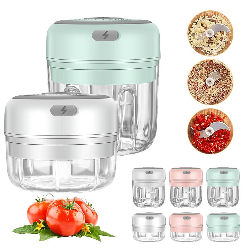 （Garlic Crusher）Multi-Function Food Chopper Meat Machine Crusher Blender Household Vegetable Chopper Shredder Garlic Cutter Meat Blender Kitchen GRE