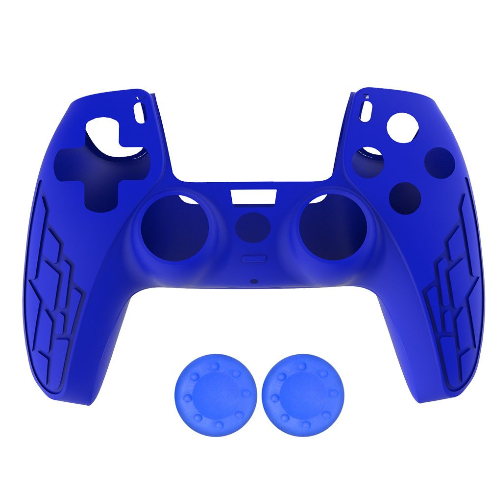 PS5 Controller Cover Silicone Case Skin Protective Covers With Thumb Grips Joystick - Blue