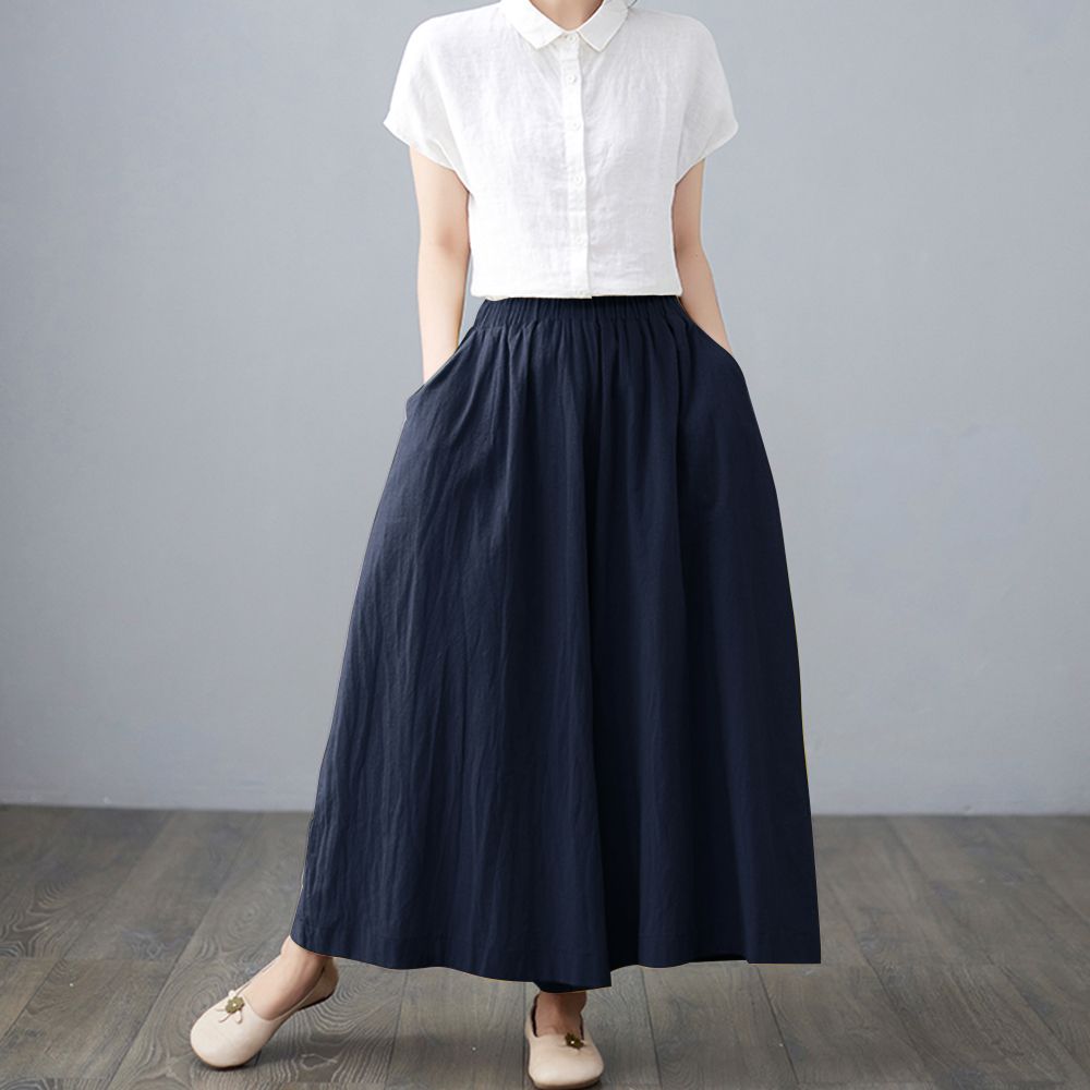 Women Wide Legs Pants With Pockets