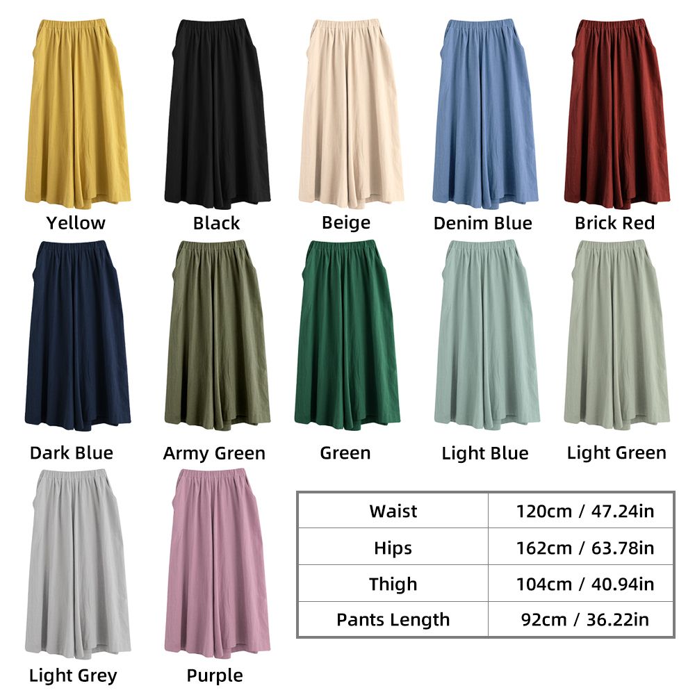 Women Wide Legs Pants With Pockets
