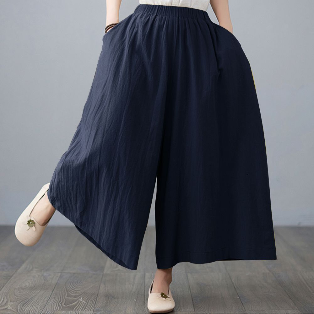 Women Wide Legs Pants With Pockets