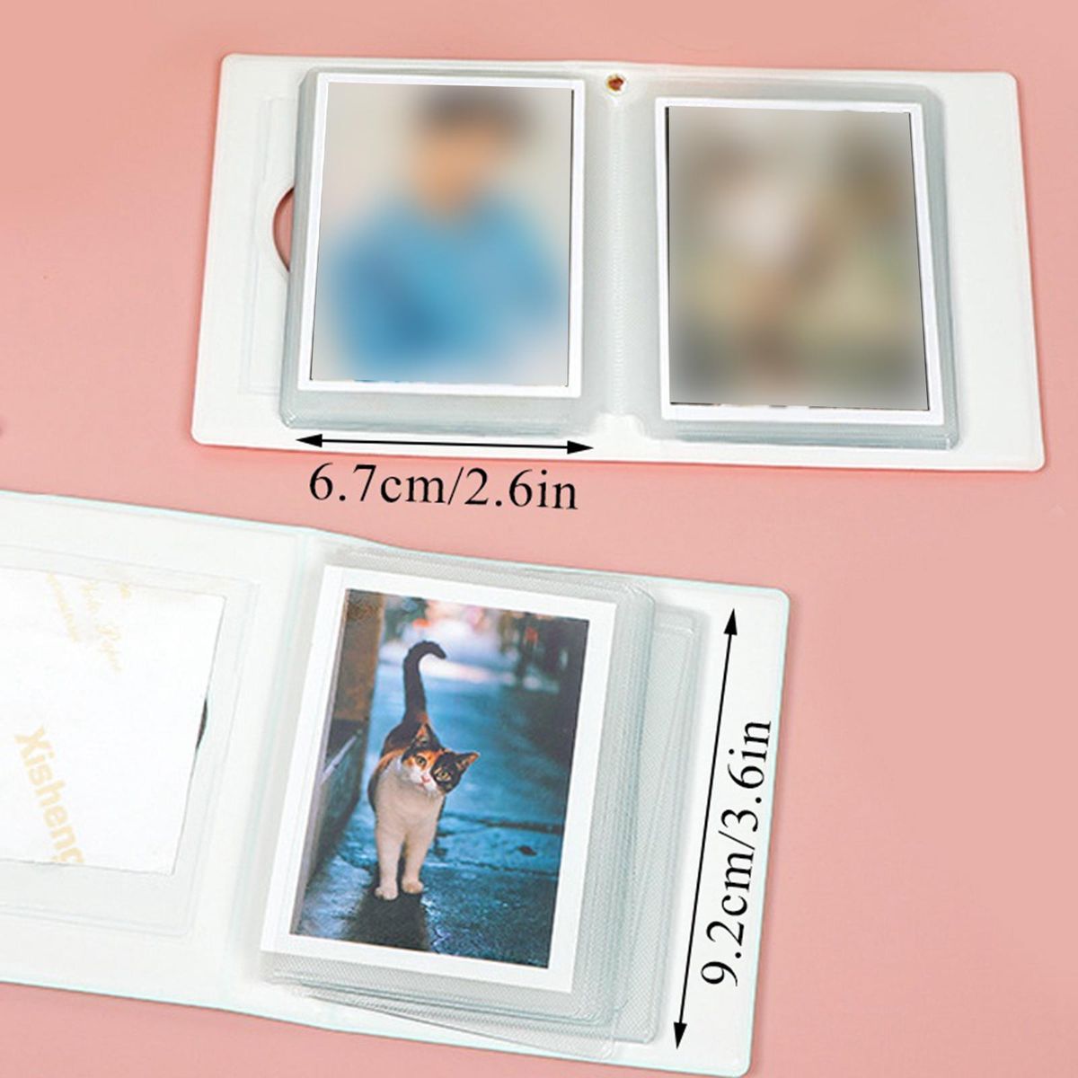 3 Inch Photocard Holder Book Mini Picture Blue And White