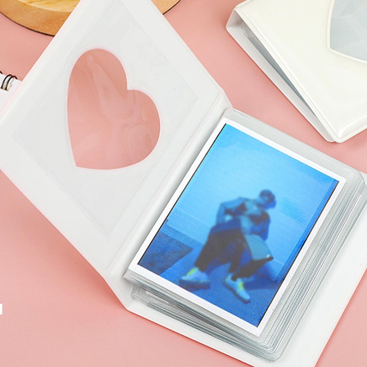3 Inch Photocard Holder Book Mini Picture Blue And White