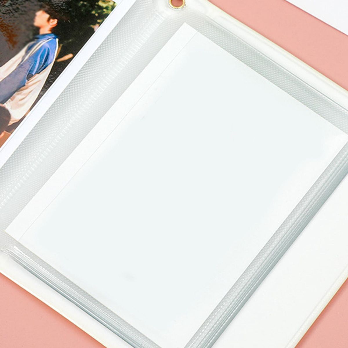 3 Inch Photocard Holder Book Mini Picture Blue And White