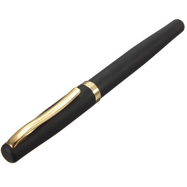 Duke 209 Fountain Pen Matte Black And Golden 22KGP M Nib For Gifts Writing New