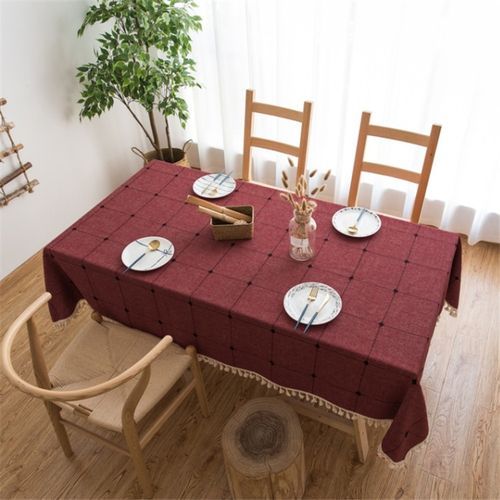 Tablecloth Square Lattice Embroidered Tablecloth