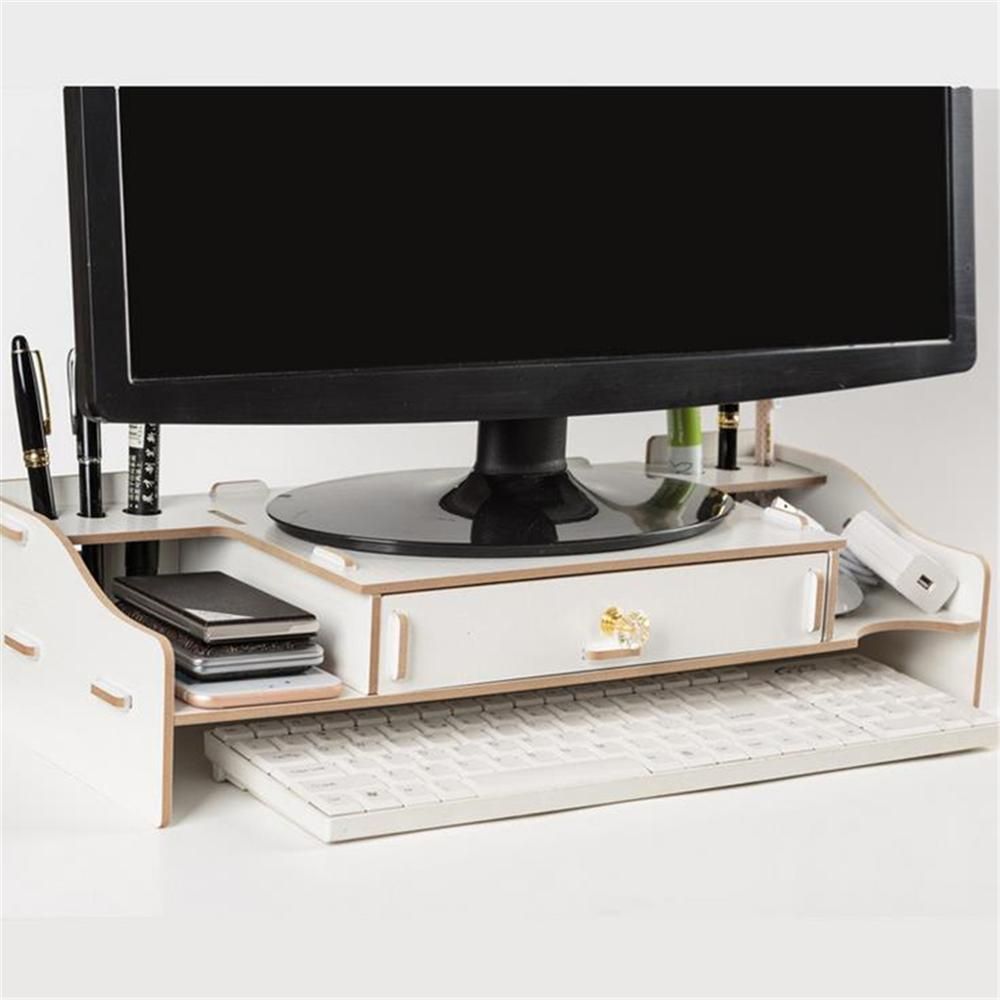 Wooden 48X20X12cm Stand Plinth Laptop Strong Monitor Shelf